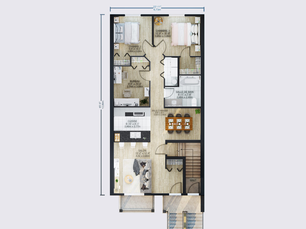 2D Floor Plan Rendering