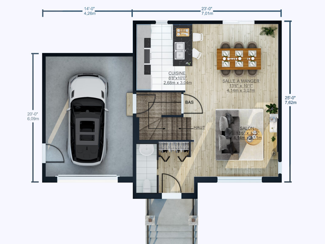 2D Floor Plan Rendering